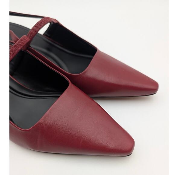 Vince Venice Slingback Kitten Heel Pumps Pointed Toe Women's Crimson US10M EU41 - Picture 12 of 12